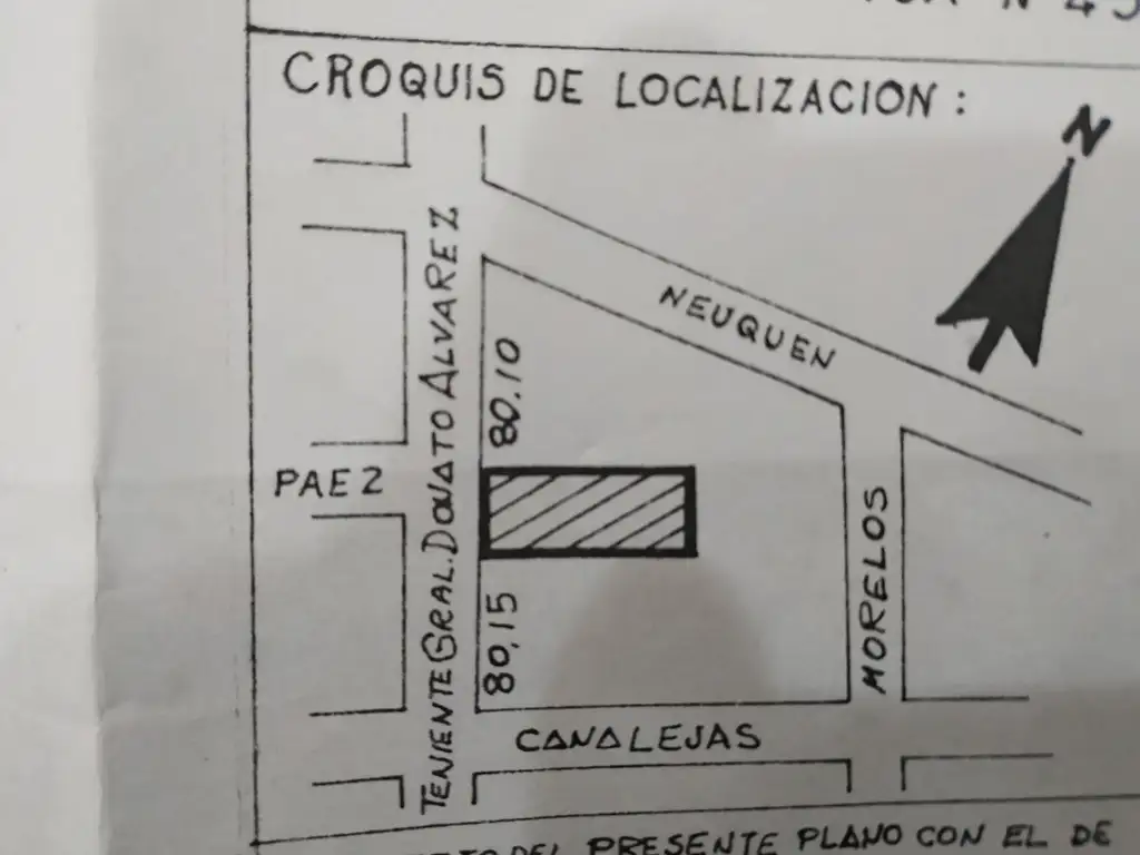 CABALLITO - PLAZA IRLANDA - 8 x 35,85 - Sobre Av. Donato Alvarez al 700