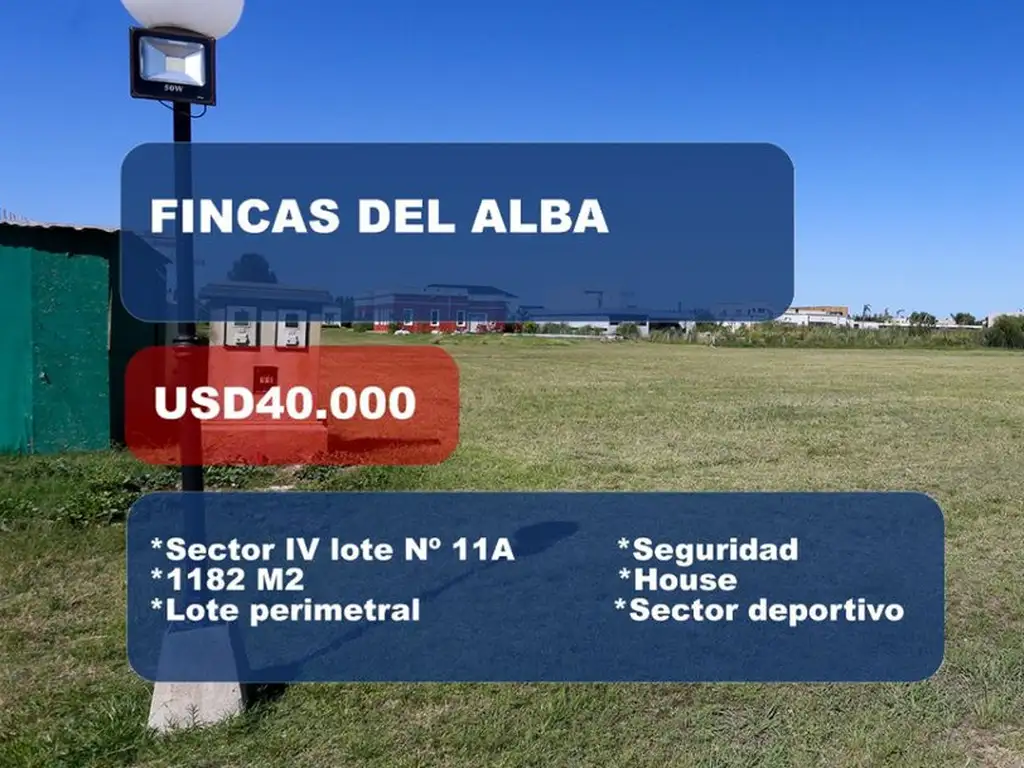 LOTE EN VENTA FINCAS DEL ALBA, ESCRITURADO.