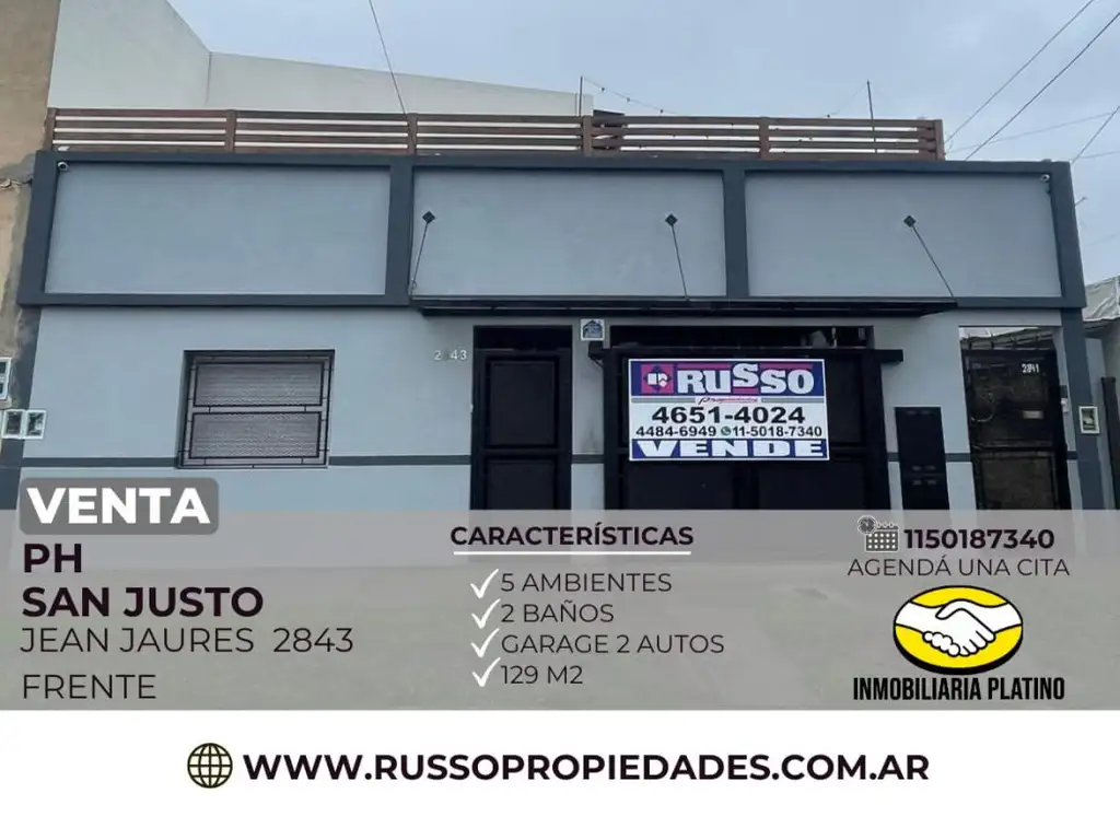 Venta PH frente 4 Ambientes San Justo