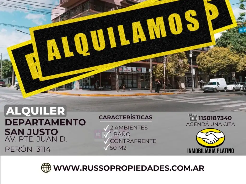 Alquiler departamento San Justo 2 ambientes