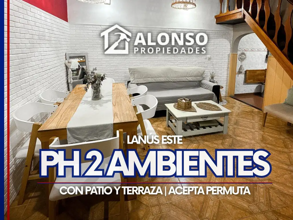 Ph de 2 Ambientes con Patio y Terraza en Venta en Lanús