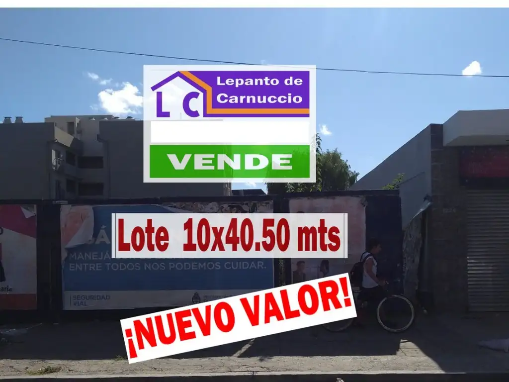 LOTE EN VENTA EN EXCELENTE ZONA. Sobre Arieta al 1.100 – en Villa Luzuriaga