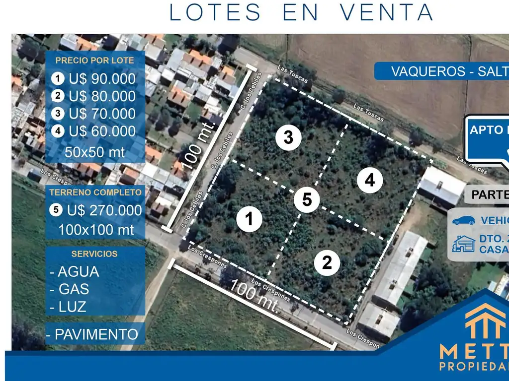 Venta - Loteo Vaqueros, Salta