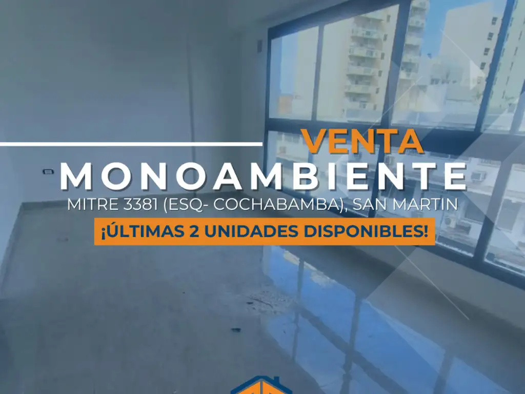 MONOAMBIENTE A ESTRENAR Y EN VENTA, EXCELENTE ESTADO EN EL CENTRO DE SAN MARTÍN