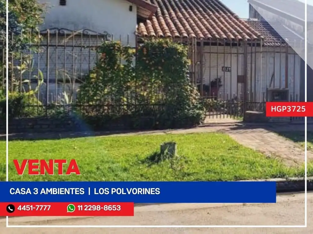 Casa - Venta - Argentina, Los Polvorines - Gral. Mosconi 1100