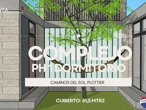 VENTA COMPLEJO PH 1 DORM EN POZO|CAMINOS DEL SOL.