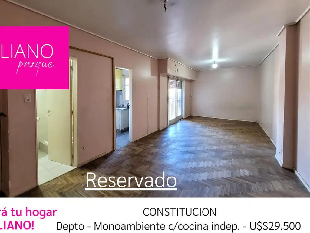 Departamento - Constitución - Monoambiente - 33m²