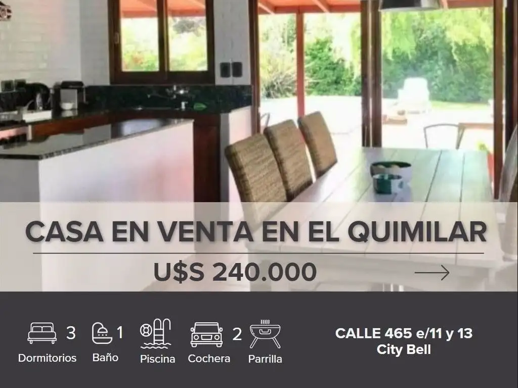 Casa en venta en el Quimilar