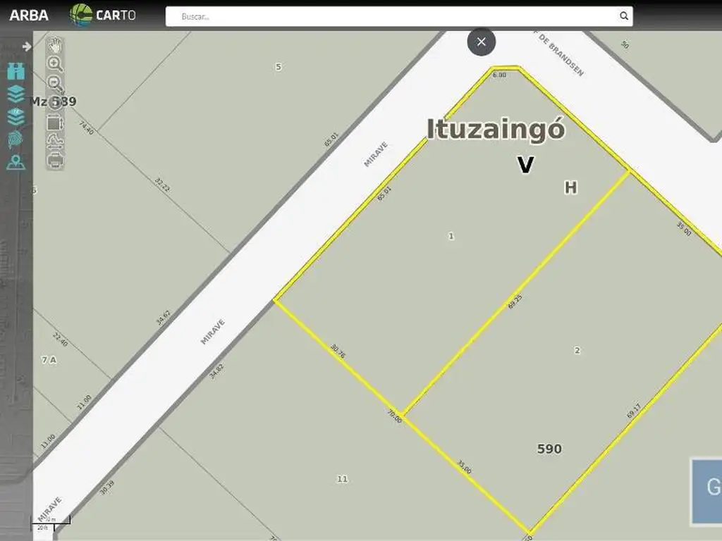 Importante fracción 4.900 m2 en Zona Industrial de Ituzaingo