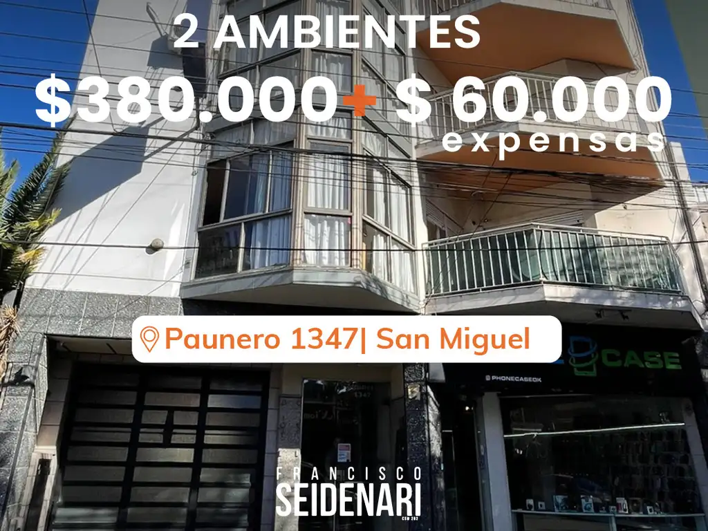 ALQUILER DEPARTAMENTO DOS AMBIENTES - SAN MIGUEL -