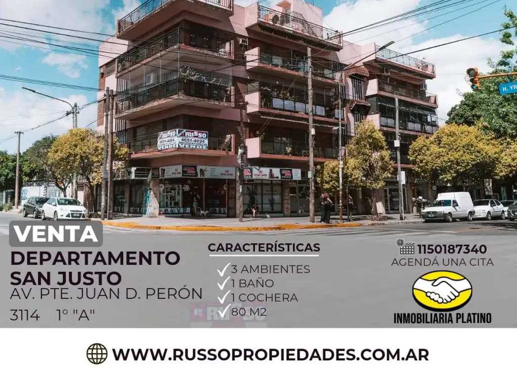 Venta Departamento 3 Ambientes San Justo