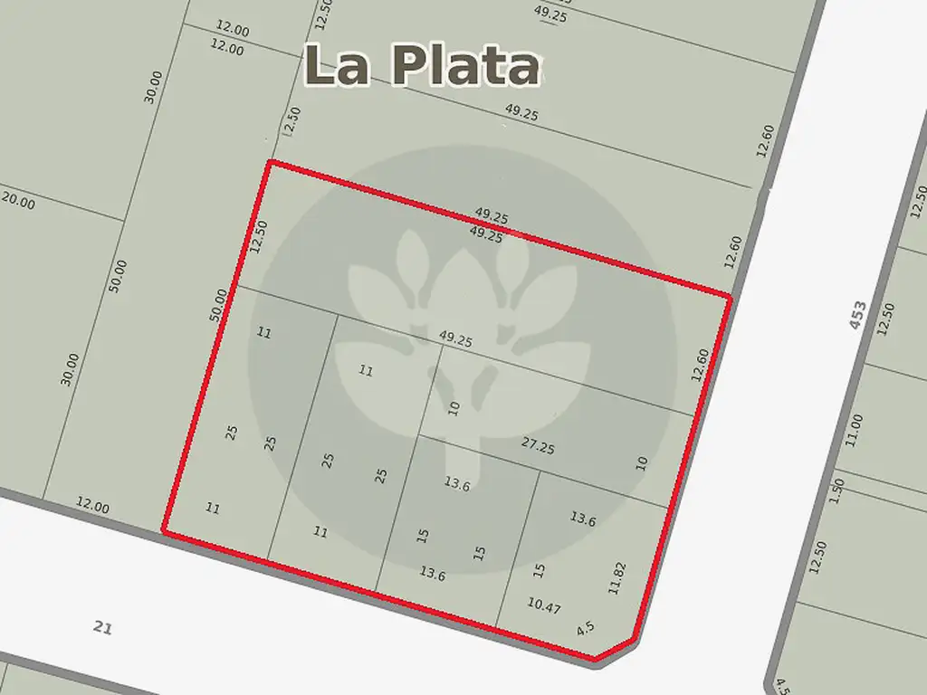 VENDEMOS TERRENO EN CALLE 22 ESQUINA 453 DE CITY BELL UBICADO ENTRE CAMINOS.