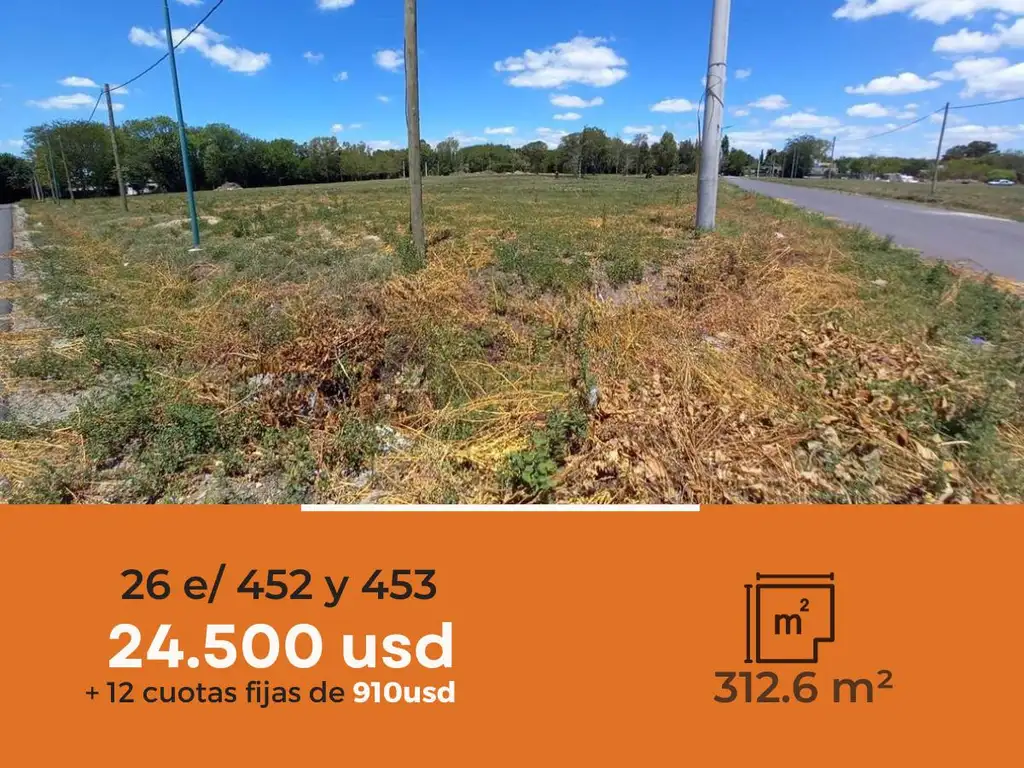 Terreno en venta - 308mts2 - City Bell [FINANCIADO]