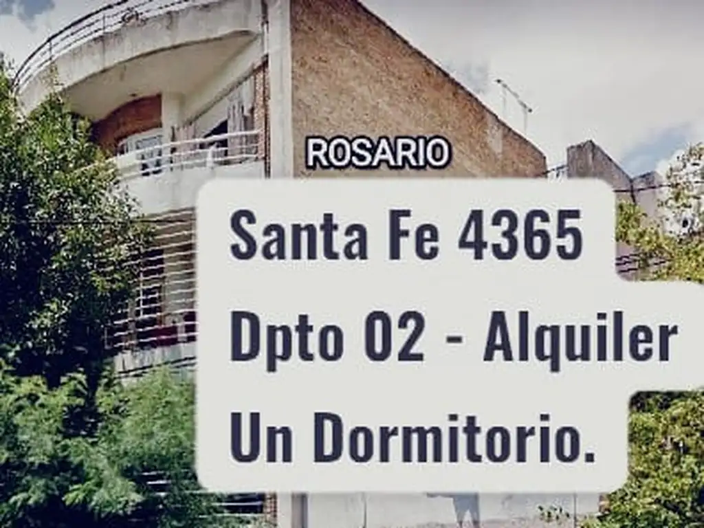 Duplex interno, un dormitorio, patio, gas natural. Calle Santa Fe 4300, Rosario