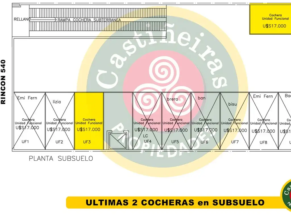 ULTIMA COCHERA en SUBSUELO - EXCELENTE UBICACIÓN - IMPORTANTE DESCUENTO - CONSTRUCTORA FINANCIA