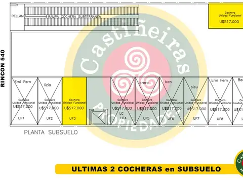 ULTIMA COCHERA en SUBSUELO - EXCELENTE UBICACIÓN - IMPORTANTE DESCUENTO - CONSTRUCTORA FINANCIA  