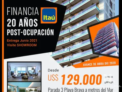 Oportunidad en playa brava, financiado a 20 años con Banco Itau