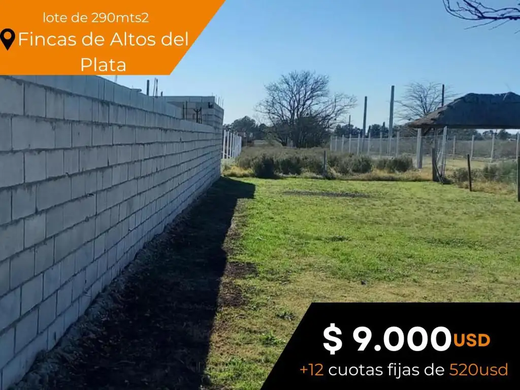 Terreno en venta - 290Mts2 - Villa Elvira