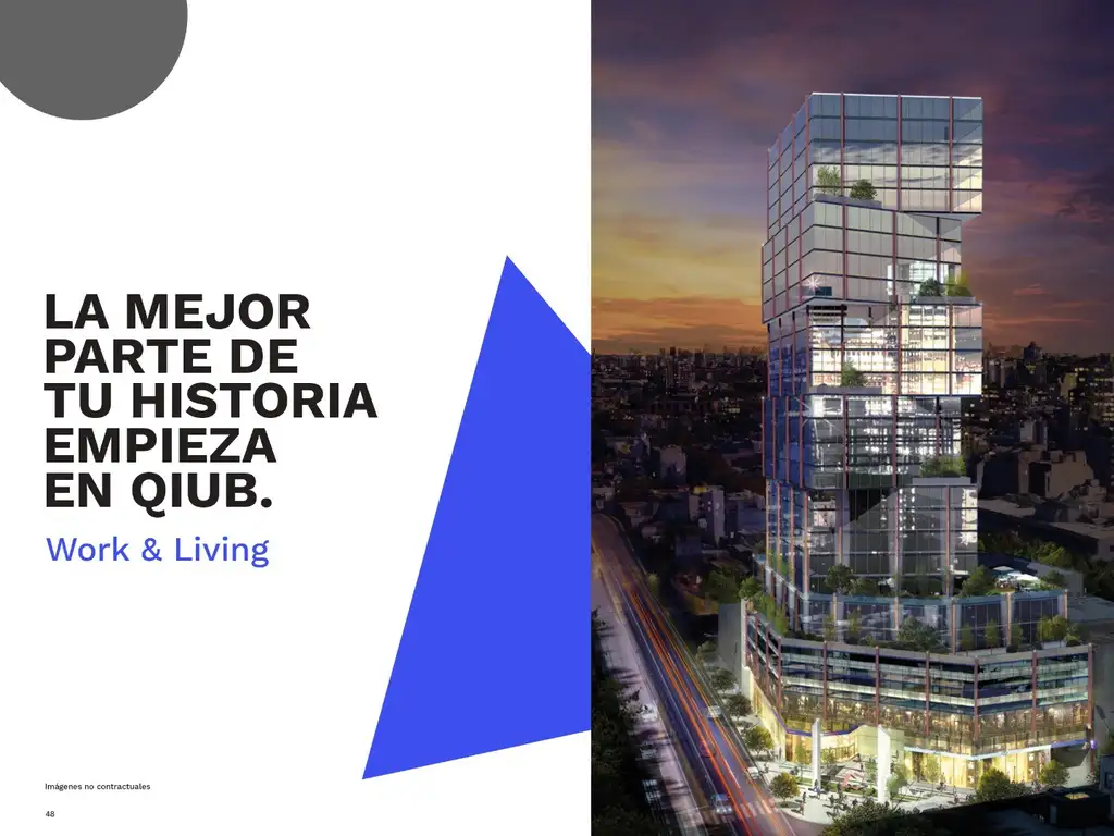 Oficinas  en Torre Qiub  a estrenar en Palermo Hollywood (entrega diciembre de 2024)