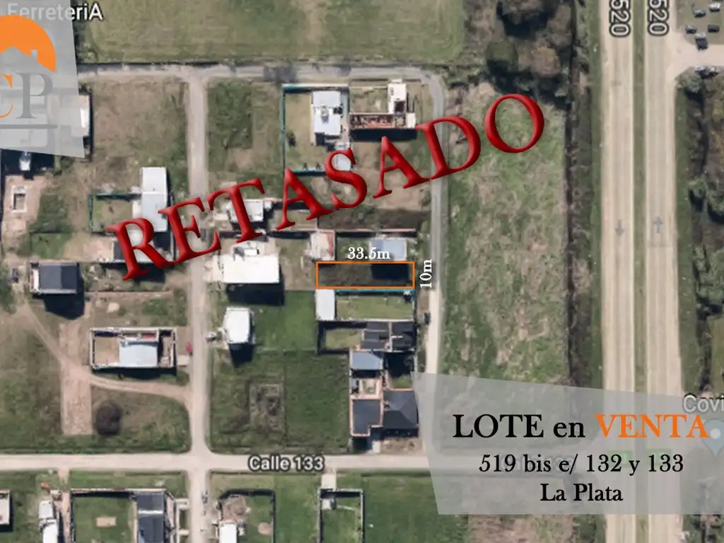 VENTA LOTE Calle 519 bis e/ 132 y 133