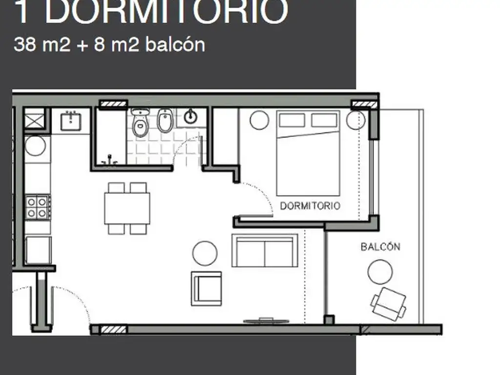 Departamento en venta Cafferata 394 1 dormi - amplia FINANCIACION -  (Entrega Julio 2027)