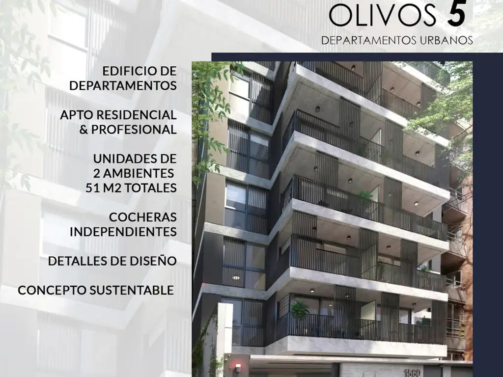 ALQUILER departamento 2 ambientes a estrenar en Olivos