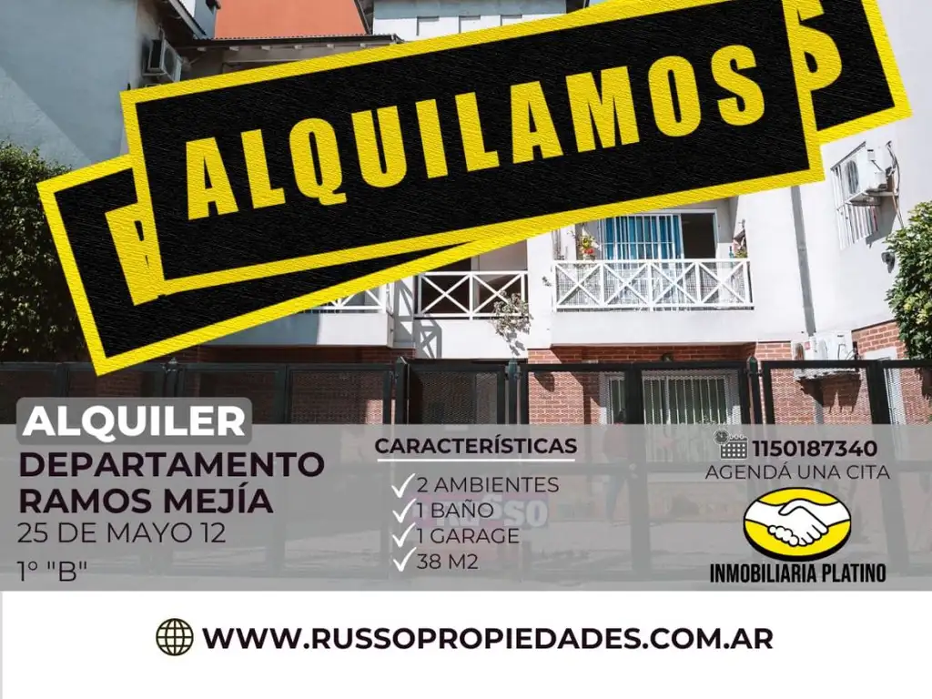 Alquiler departamento Ramos Mejia 2 ambientes