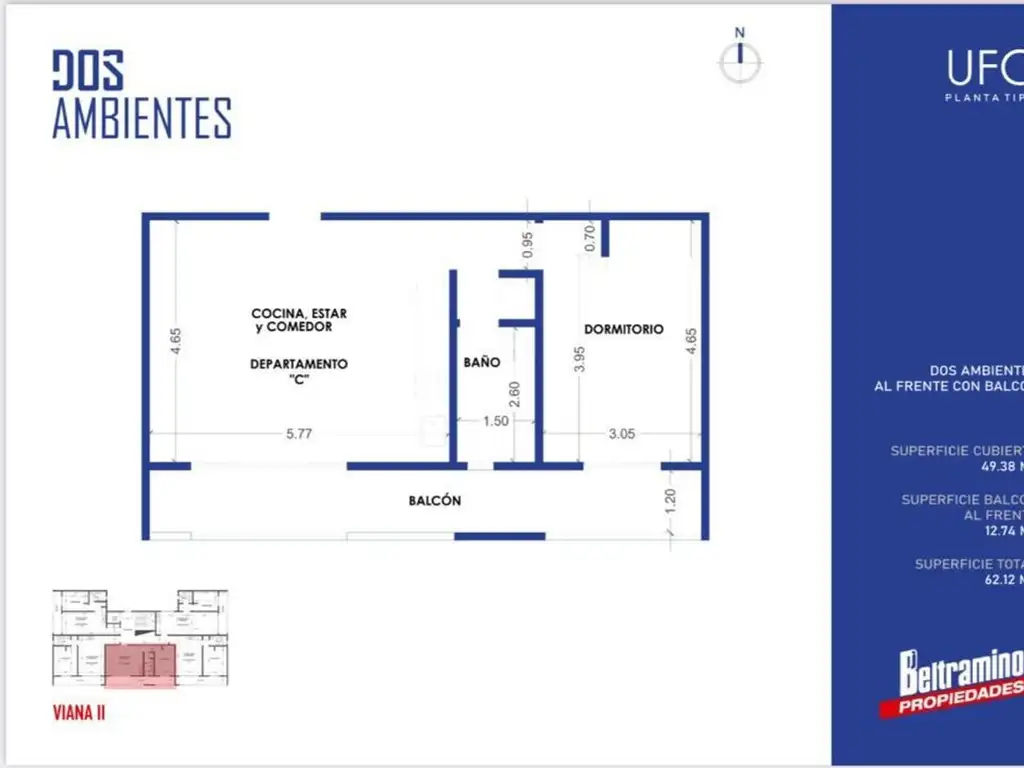 Departamento en el emprendimiento VIANA 2