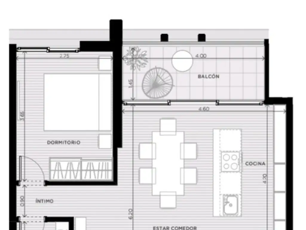 1 dormitorio estrenar Fisherton Arboria