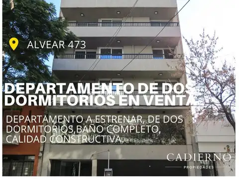 Departamento de dos dormitorios a estrenar en Alvear 473