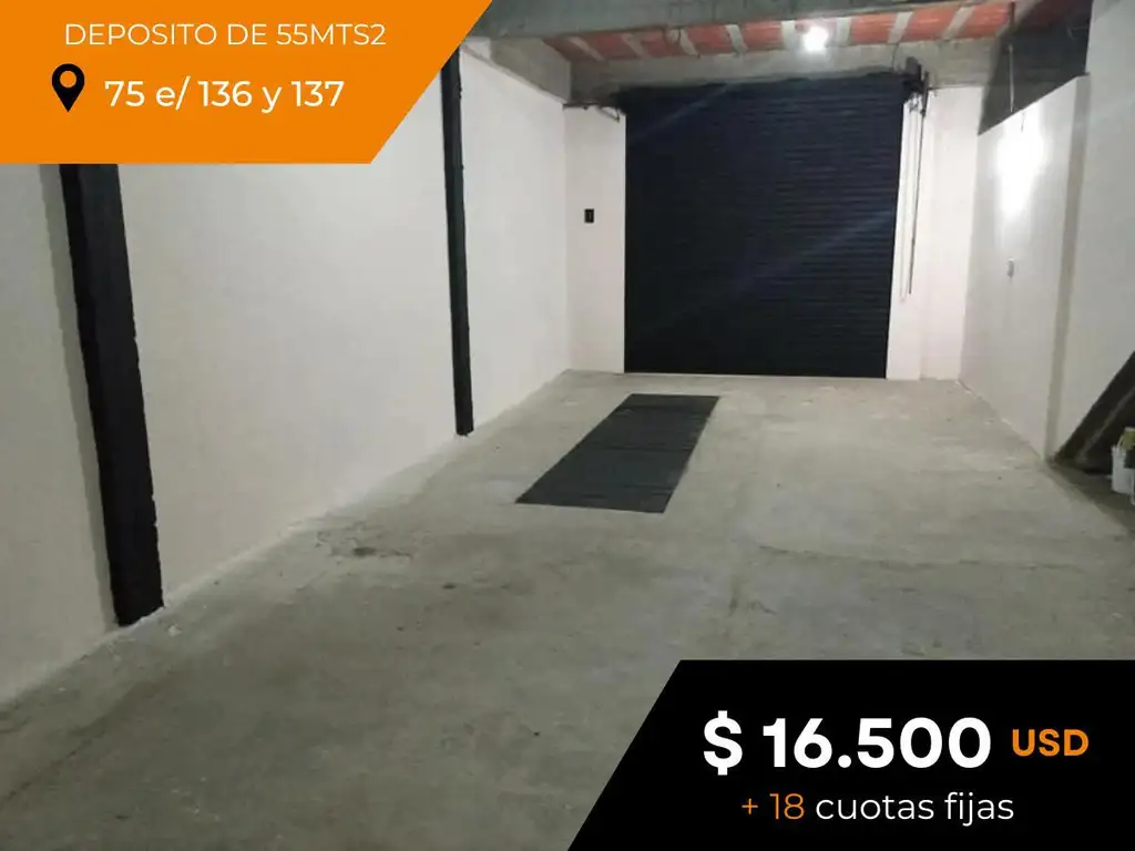 Depósito en venta - 129 mts2 - La Plata [FINANCIADO]