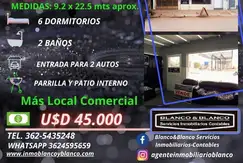 Se VENDE Casa más Local Comercial en AV. Urquiza 1585