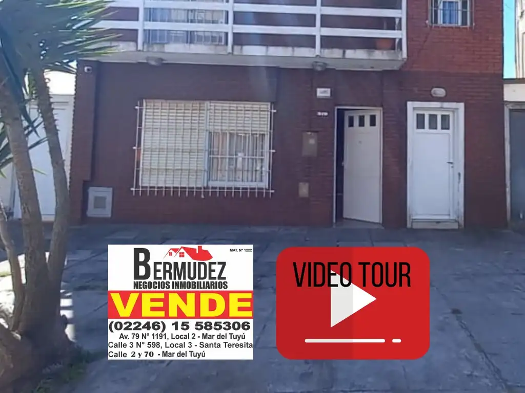 Venta casa 3 amb + depto independiente en zona centro de Santa Teresita con GAS NATURAL! 29 e/3 y 4