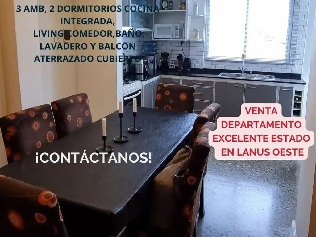 VENTA DEPARTAMENTO 3 AMB. EXCELENTE ESTADO LANUS O