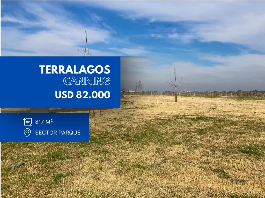 LOTE EN VENTA TERRALAGOS CANNING OPORTUNIDAD