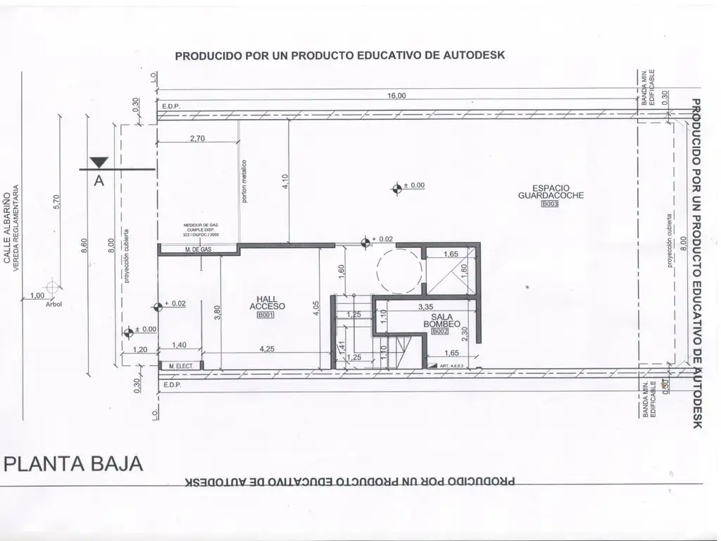 PROYECTO DE EDIFICIO : 9 PISOS - 17 DEPARTAMENTOS  SEMIPISOS DE 2 AMBIENTES