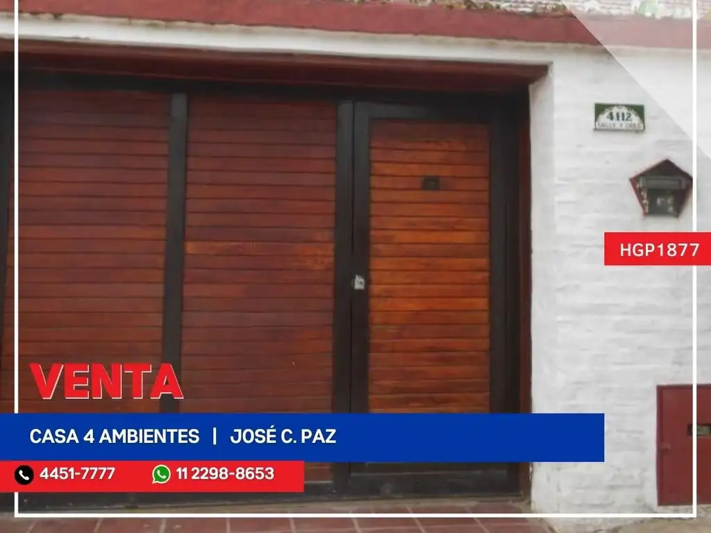 Casa - Venta - Argentina, José C Paz - Gelly y Obes 4100