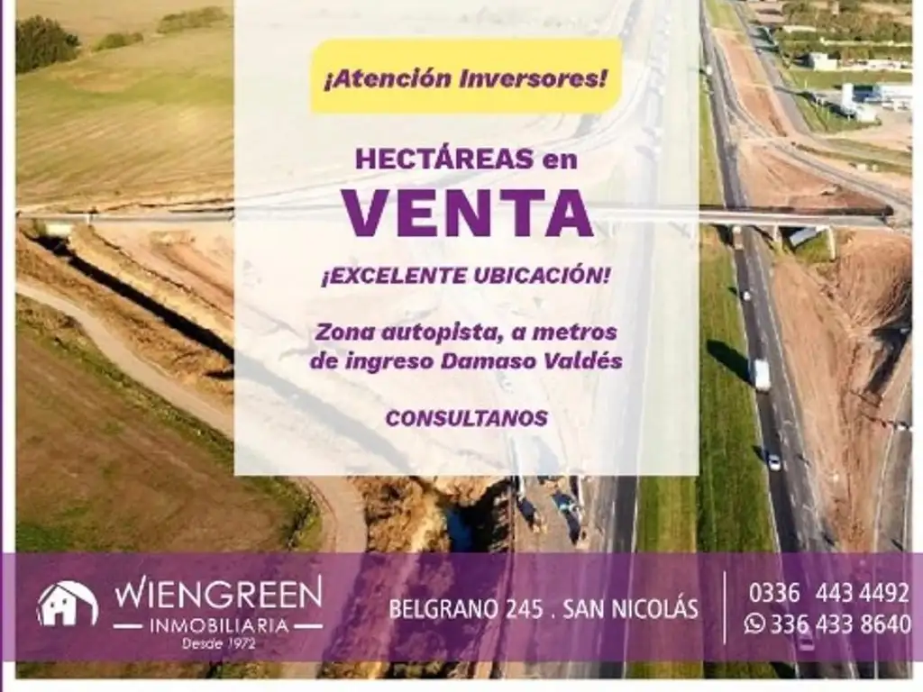 Hectareas a la venta en Zona de Autopista y Damaso Valdez