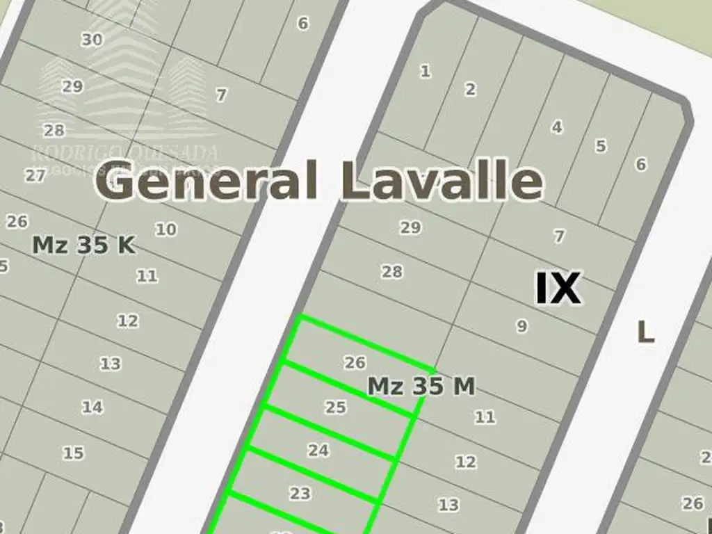 Lotes en Pavón-General Lavalle- CALLE EL TALA Y LA PERDIZ.