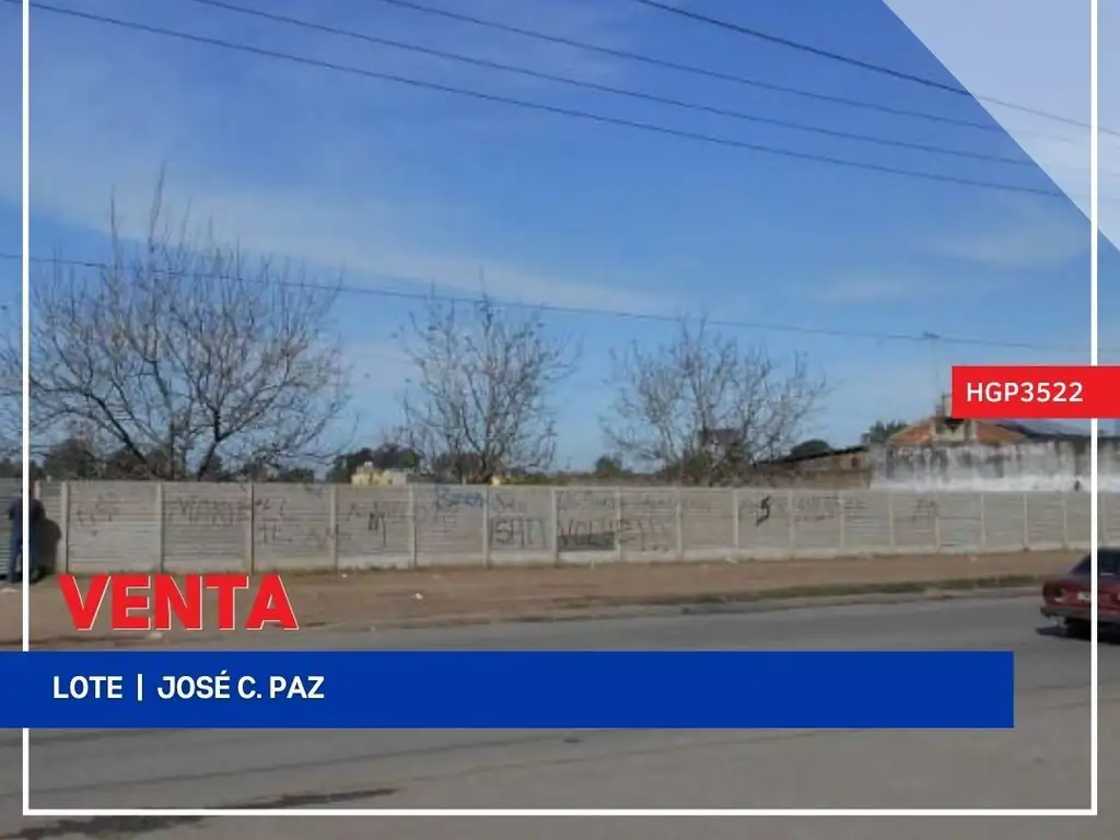 Lote - Venta - Argentina, José C Paz - Av. Croacia 2600