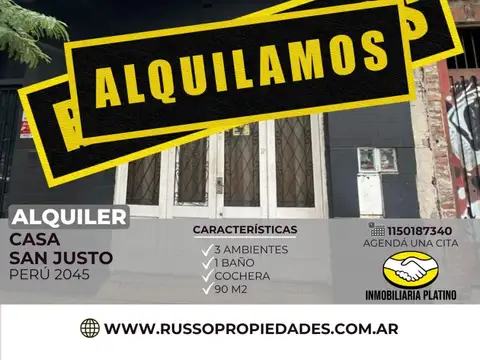 Alquiler PH 3 ambientes San Justo