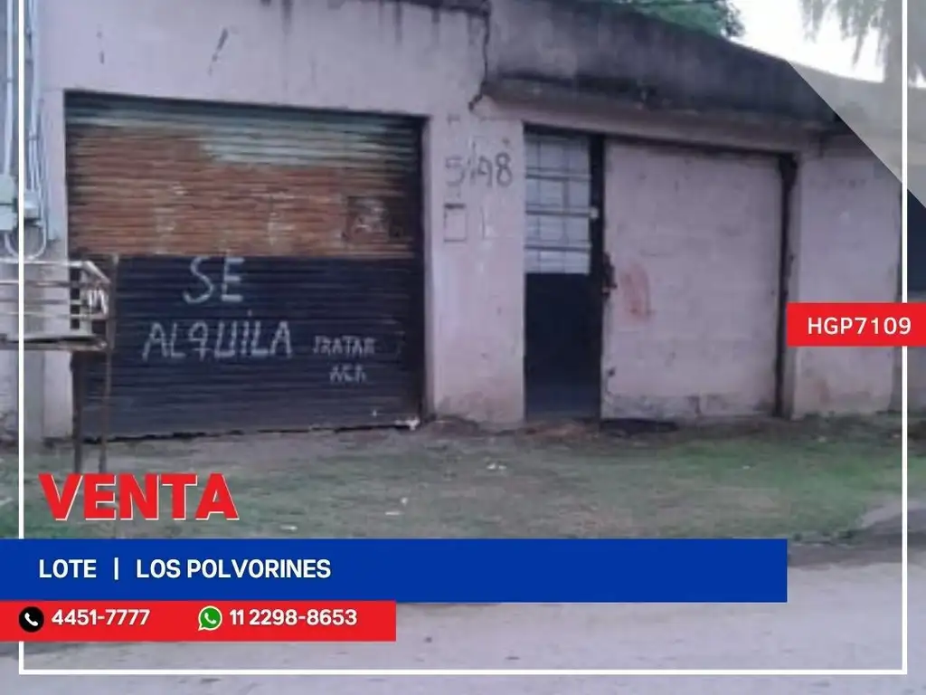 Lote - Venta - Argentina, Los Polvorines - Carlos Pellegrini 5100