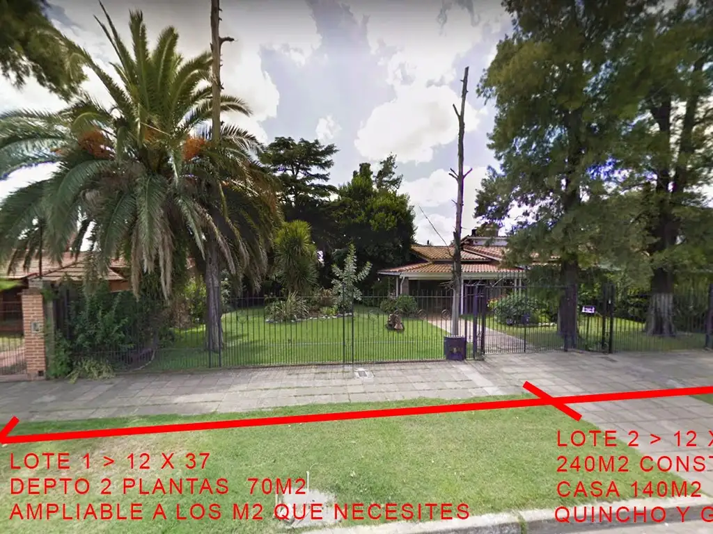 SUPER OPORTUNIDAD  LOTE DE 12X37MTS CON CASA DE 70M2 AMPLIABLE EN PADUA SUR