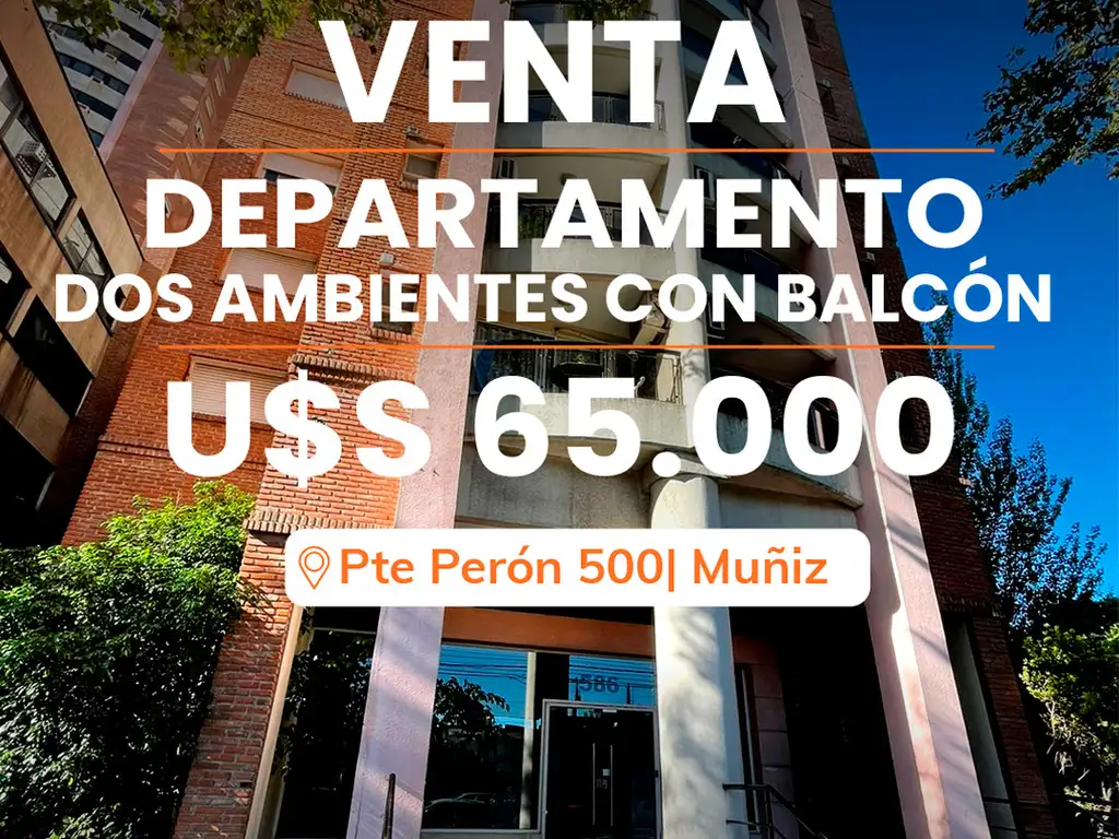 VENTA DEPARTAMENTO DOS AMBIENTES - MUÑIZ -