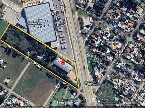 Mons. Zabala y Strobel - lote de 67 mts s/Avenida y 266 mts x  Strobel + Galpón 1.200 m2. - Zonf E3