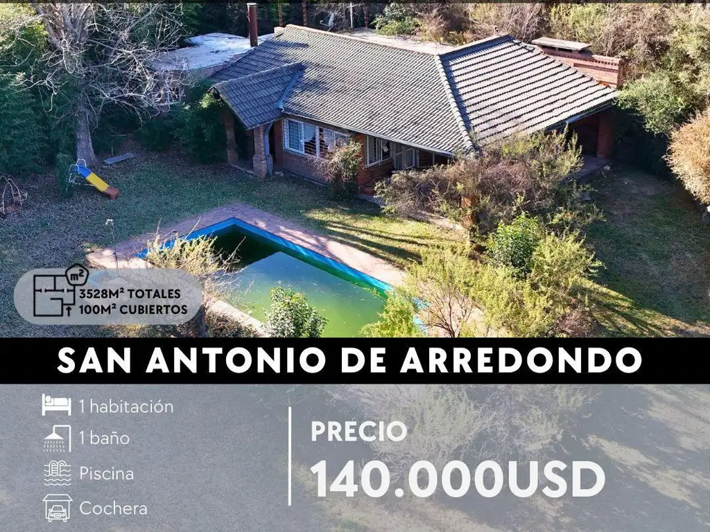 CASA EN TERRENO DE 3.528M² EN SAN ANTONIO DE ARREDONDO