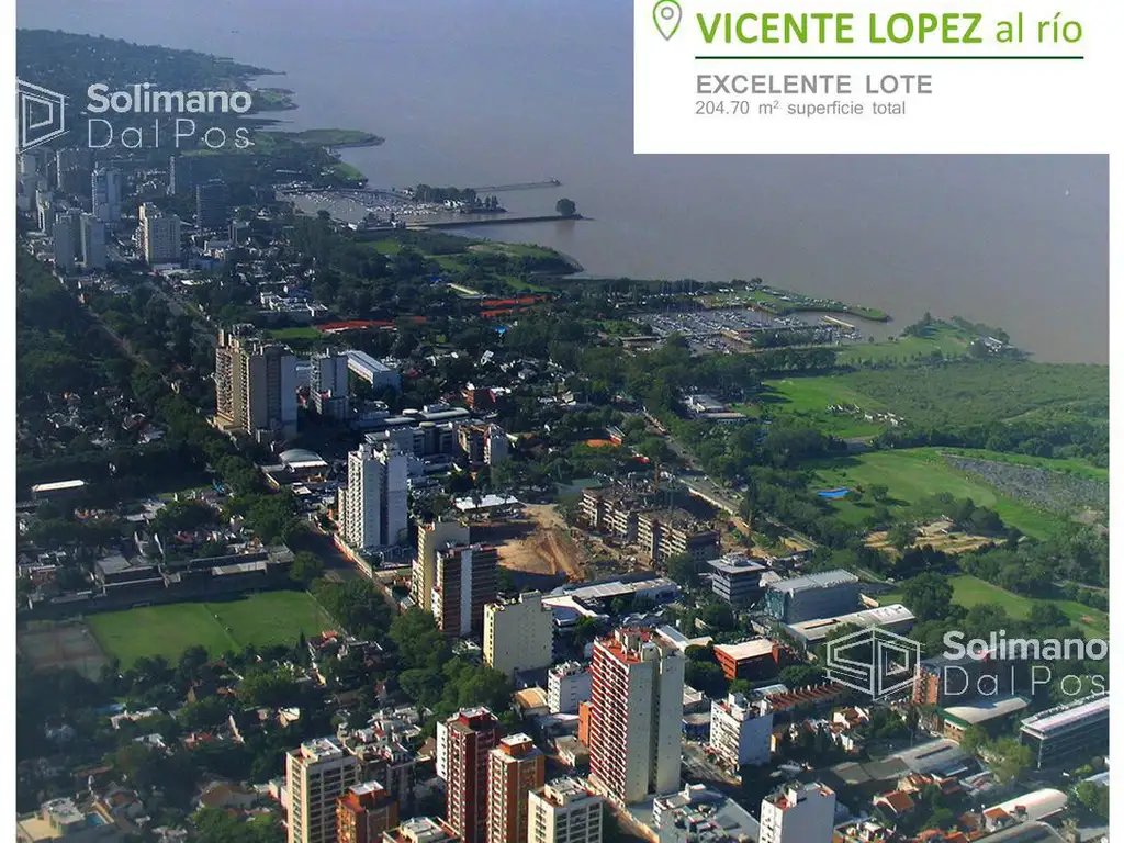 Venta Terreno de 204 m2 totales  - Libertador al Río