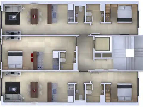 Departamento 2 ambientes con 1 baño