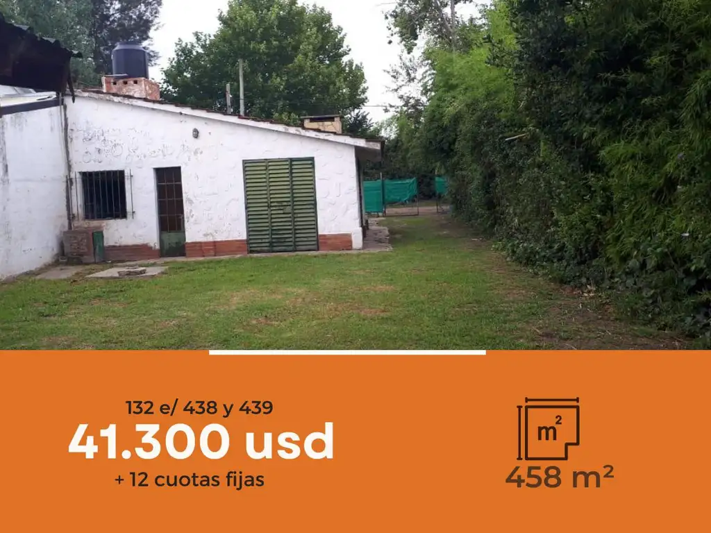 Terreno en venta - 458mts2 - Villa Elisa [FINANCIADO]