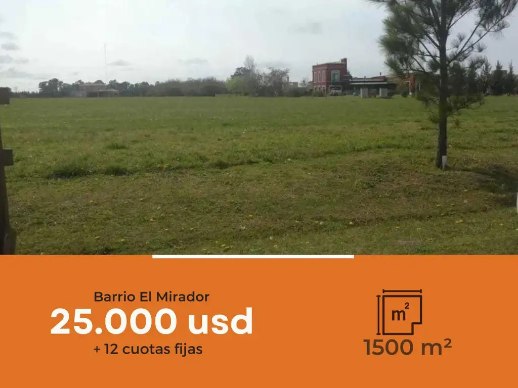 Terreno en venta - 1500mts2  - El Mirador, Coronel Brandsen [FINANCIADO]